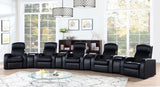 Cyrus Black Home Theater Upholstered Recliner from Coaster - Luna Furniture
