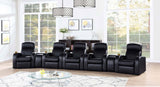 Cyrus Black Home Theater Upholstered Recliner from Coaster - Luna Furniture