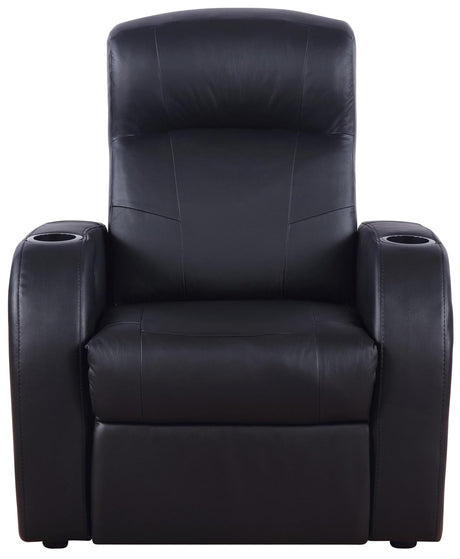 Cyrus Black Upholstered Recliner Living Room Set from Coaster - Luna Furniture