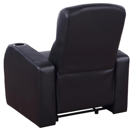 Cyrus Black Upholstered Recliner Living Room Set from Coaster - Luna Furniture