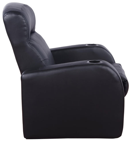 Cyrus Black Upholstered Recliner Living Room Set from Coaster - Luna Furniture