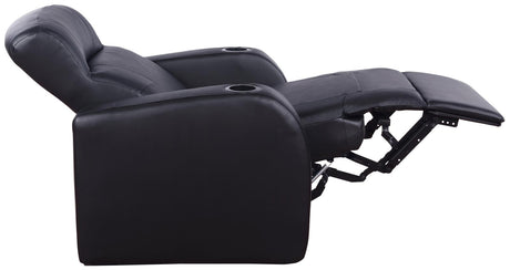 Cyrus Black Upholstered Recliner Living Room Set from Coaster - Luna Furniture