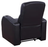 Cyrus Black Upholstered Recliner Living Room Set from Coaster - Luna Furniture