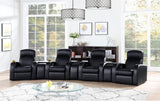 Cyrus Black Upholstered Recliner Living Room Set from Coaster - Luna Furniture