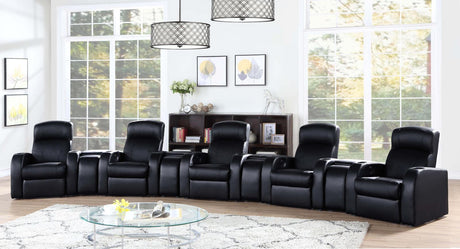 Cyrus Black Upholstered Reclining Living Room Set from Coaster - Luna Furniture