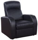 Cyrus Black Upholstered Recliner Living Room Set from Coaster - Luna Furniture