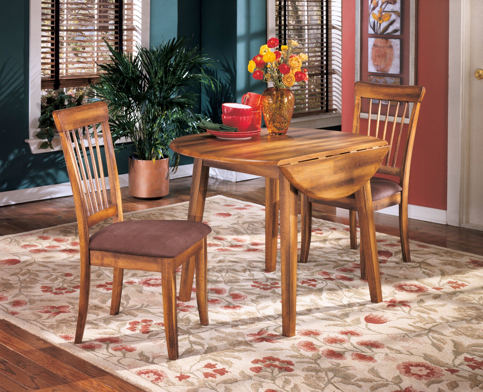 Berringer Rustic 3-Piece Drop Leaf Dining Set from Ashley - Luna Furniture