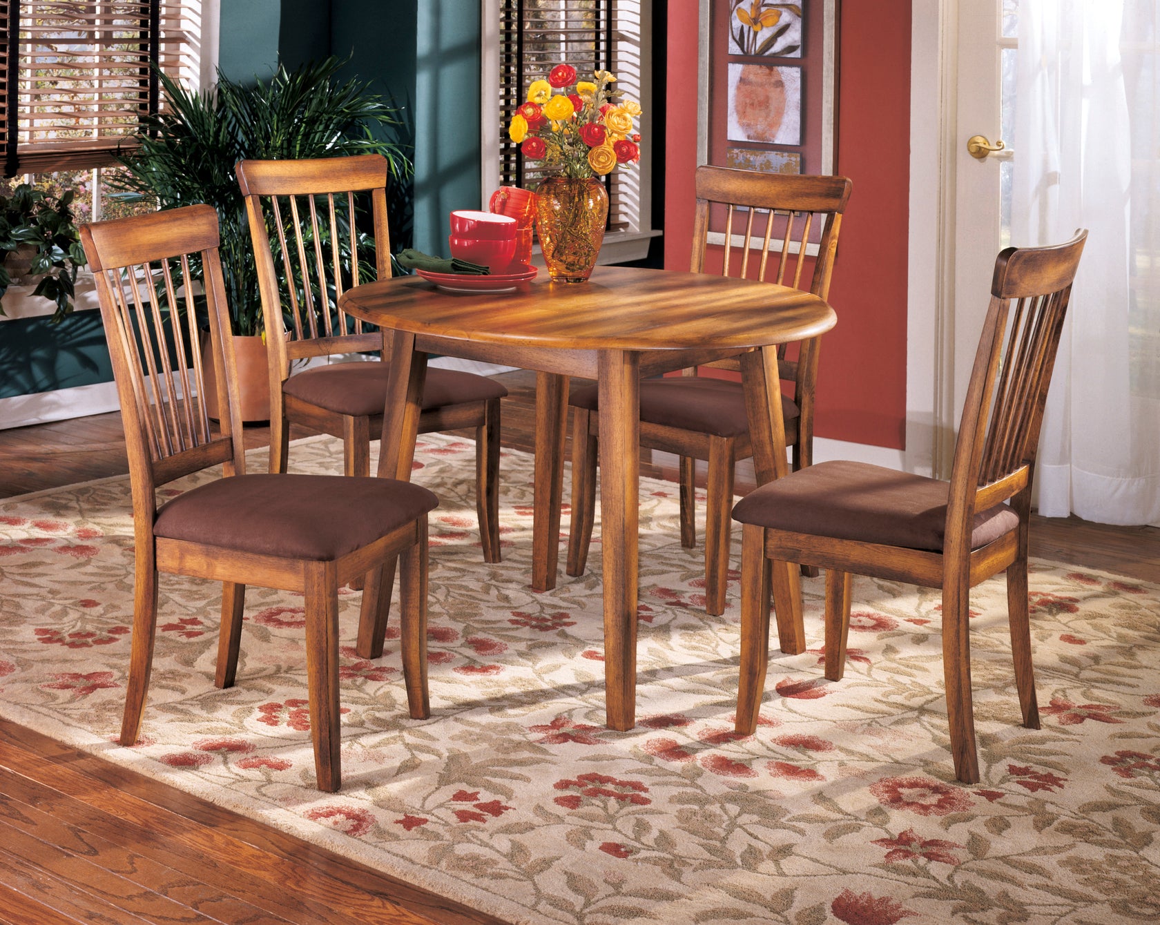 Berringer Rustic 5-Piece Drop Leaf Dining Set from Ashley - Luna Furniture
