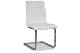 Madanere White/Chrome Finish Dining Chair, Set of 4