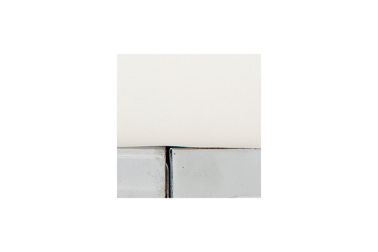 Madanere White/Chrome Finish Bar Height Barstool, Set of 2