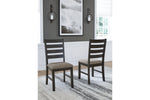 Ambenrock Light Brown/Dark Brown Dining Chair, Set of 2