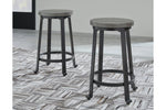 Challiman Antique Gray Counter Height Stool, Set of 2