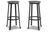 Challiman Antique Gray Bar Height Stool, Set of 2