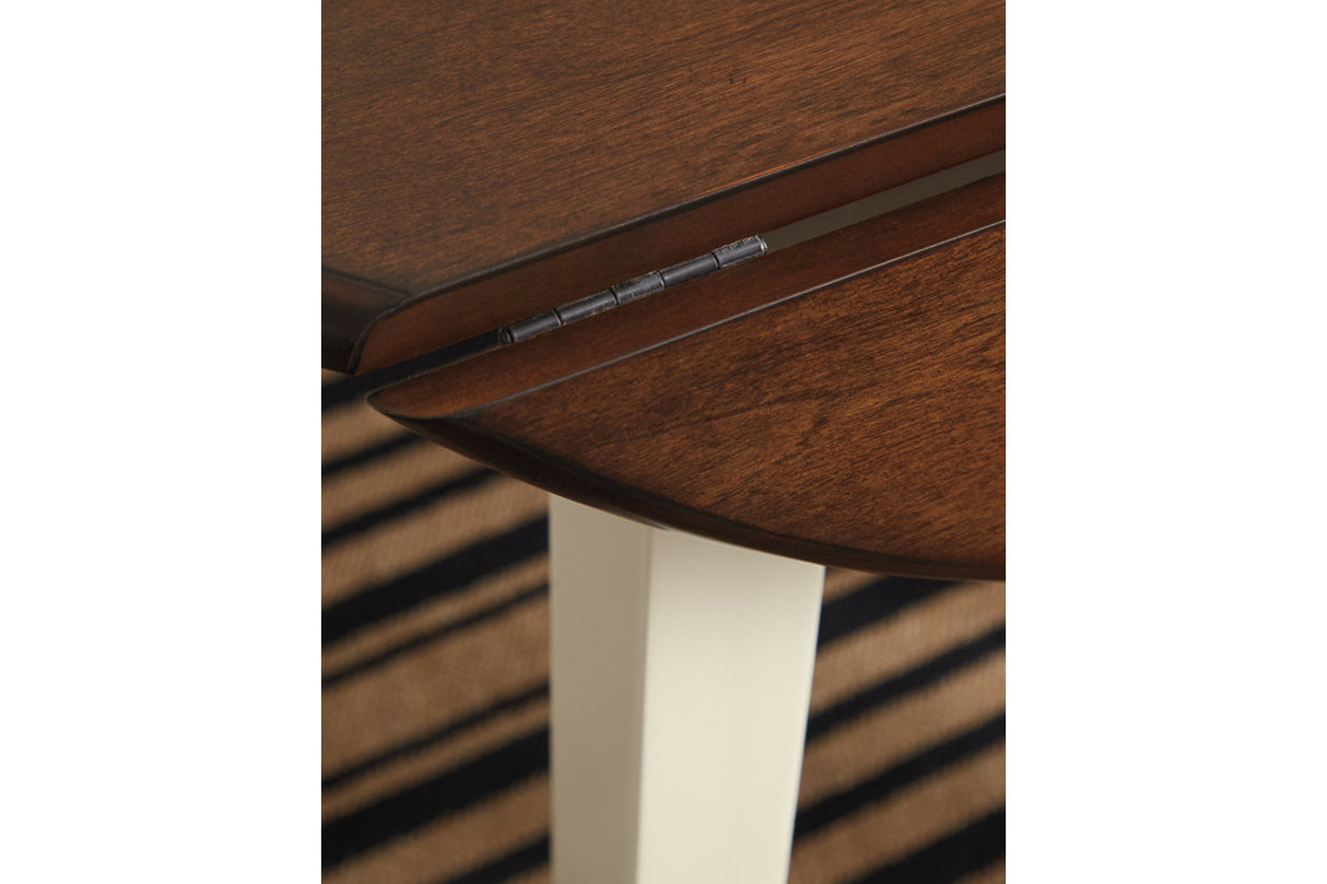 Woodanville Cream/Brown Dining Drop Leaf Table from Ashley - Luna Furniture