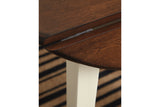Woodanville Cream/Brown Dining Drop Leaf Table from Ashley - Luna Furniture