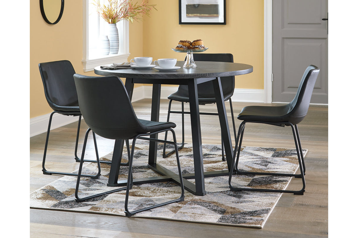 Centiar Gray/Black Dining Table -  - Luna Furniture