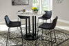 Centiar Black-White Counter Height Set - Luna Furniture