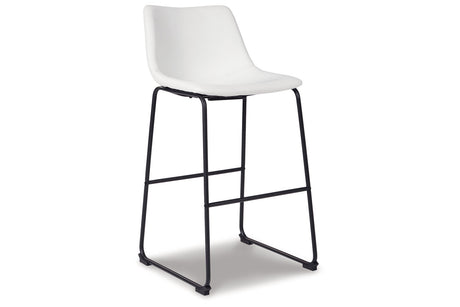 Centiar White Pub Height Barstool, Set of 2 from Ashley - Luna Furniture
