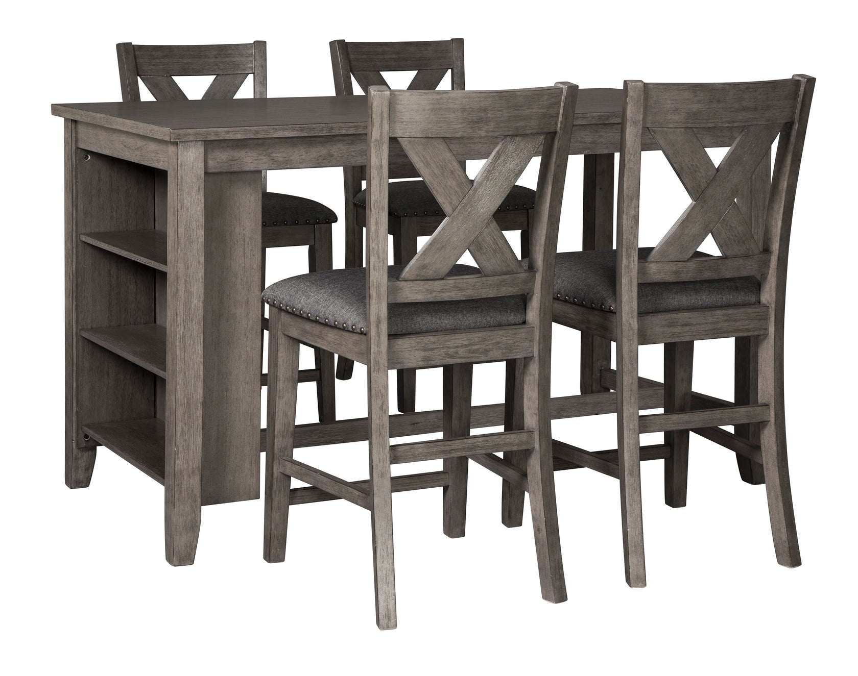 Caitbrook Gray 5-Piece Counter Height Set from Ashley - Luna Furniture