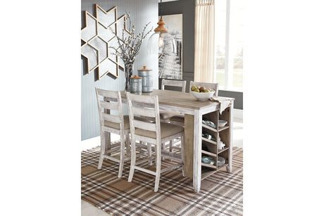 Skempton White/Light Brown Counter Height Dining Table from Ashley - Luna Furniture