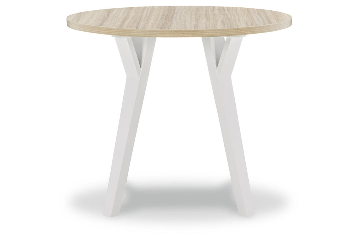 Grannen White/Natural Dining Table -  - Luna Furniture