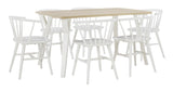 Grannen White/Natural Rectangular Dining Room Set