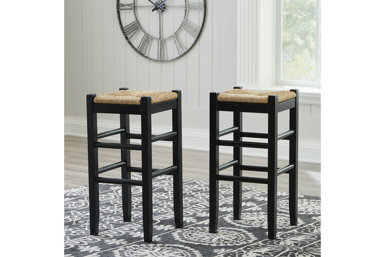 Mirimyn Black Bar Height Barstool, Set of 2 from Ashley - Luna Furniture