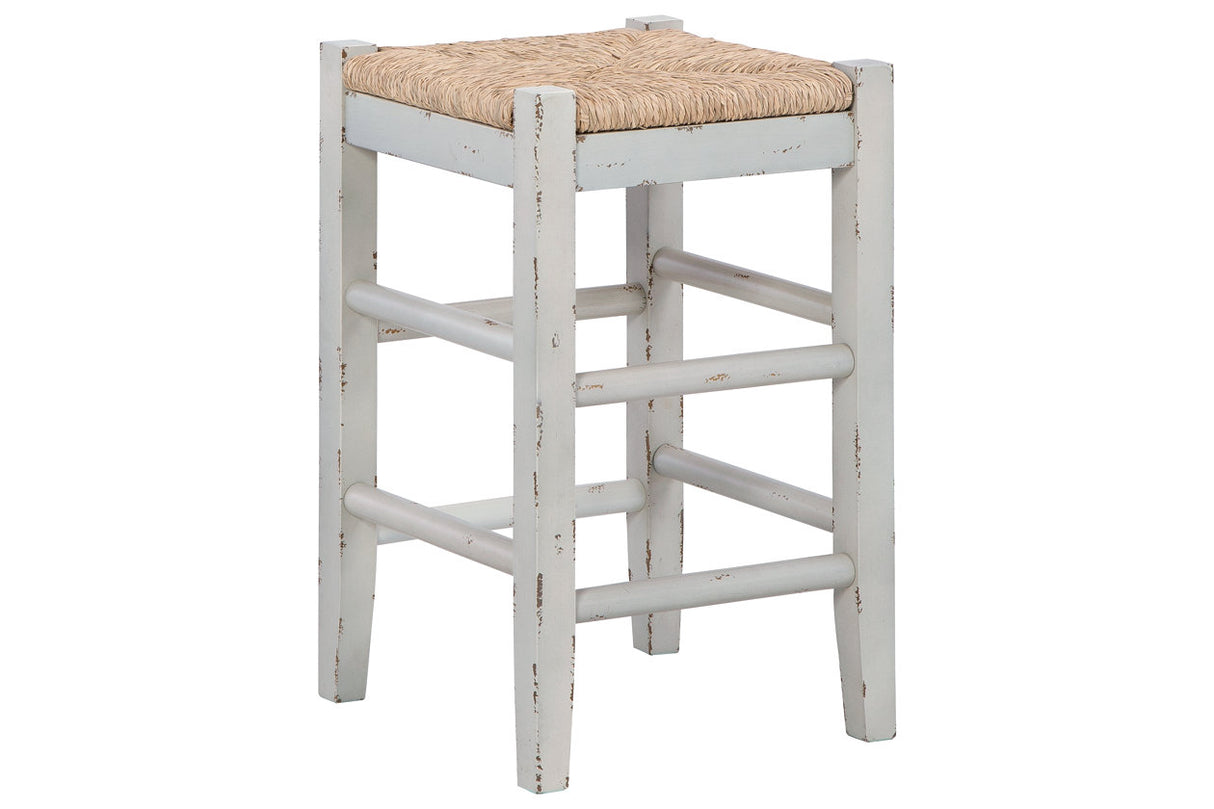 Mirimyn White Counter Height Barstool, Set of 2 from Ashley - Luna Furniture
