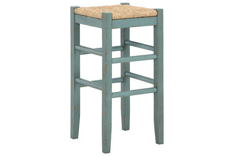 Mirimyn Teal Bar Height Barstool, Set of 2 from Ashley - Luna Furniture