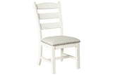 Valebeck Beige/White Dining Chair, Set of 2 from Ashley - Luna Furniture