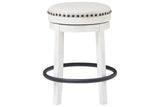 Valebeck White/Black Counter Height Stool from Ashley - Luna Furniture
