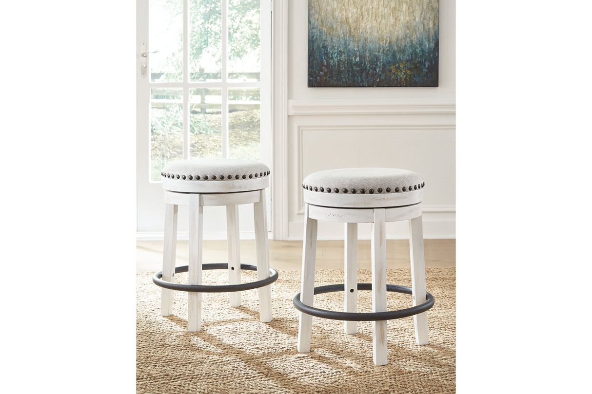 Valebeck White/Black Counter Height Stool from Ashley - Luna Furniture