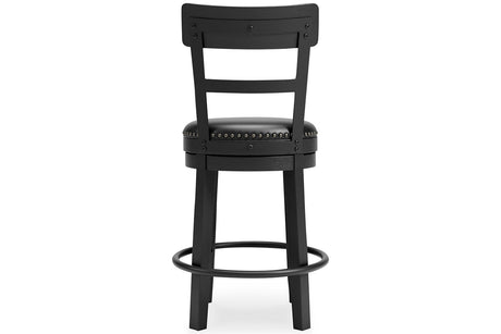 Valebeck Black Counter Height Barstool from Ashley - Luna Furniture