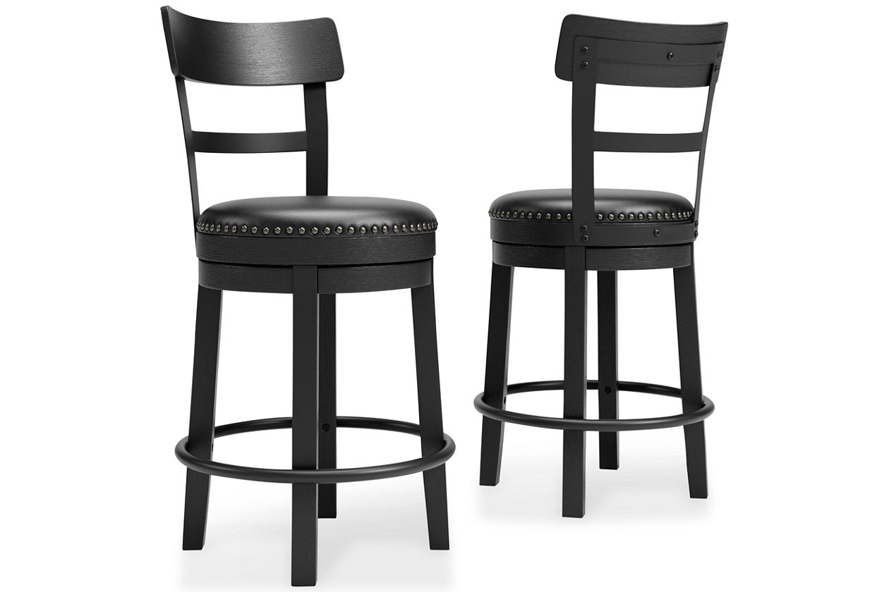 Valebeck Black Counter Height Barstool from Ashley - Luna Furniture