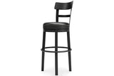 Valebeck Black Bar Height Barstool from Ashley - Luna Furniture