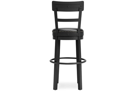 Valebeck Black Bar Height Barstool from Ashley - Luna Furniture