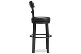 Valebeck Black Bar Height Barstool from Ashley - Luna Furniture