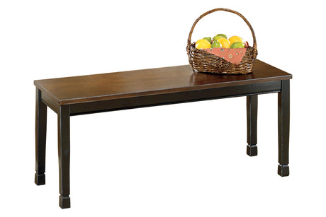 Owingsville Black/Brown Dining Bench from Ashley - Luna Furniture