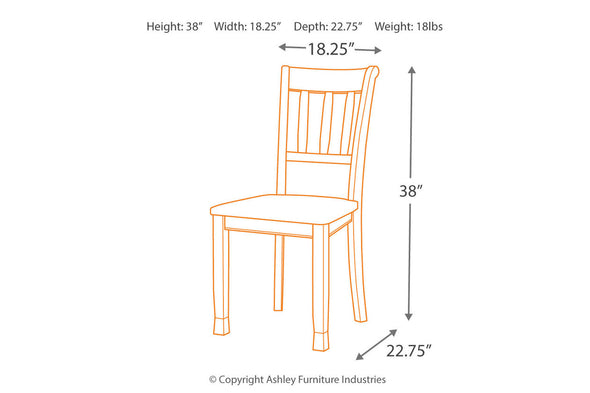 Owingsville Black/Brown Dining Chair, Set of 2