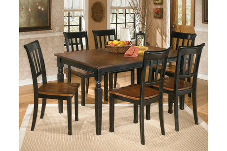 Owingsville Black/Brown Dining Table from Ashley - Luna Furniture