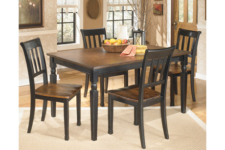 Owingsville Black/Brown Dining Table from Ashley - Luna Furniture