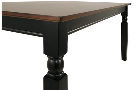 Owingsville Black/Brown Dining Table from Ashley - Luna Furniture
