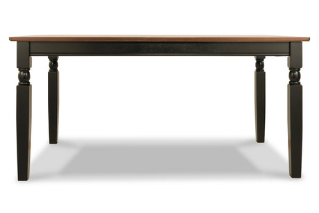 Owingsville Black/Brown Dining Table from Ashley - Luna Furniture