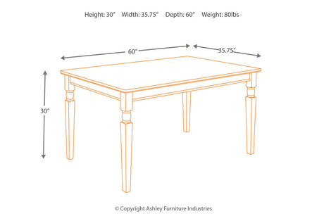 Owingsville Black/Brown Dining Table from Ashley - Luna Furniture