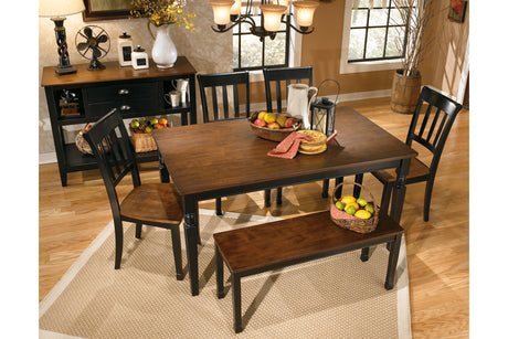 Owingsville Black/Brown Dining Bench from Ashley - Luna Furniture