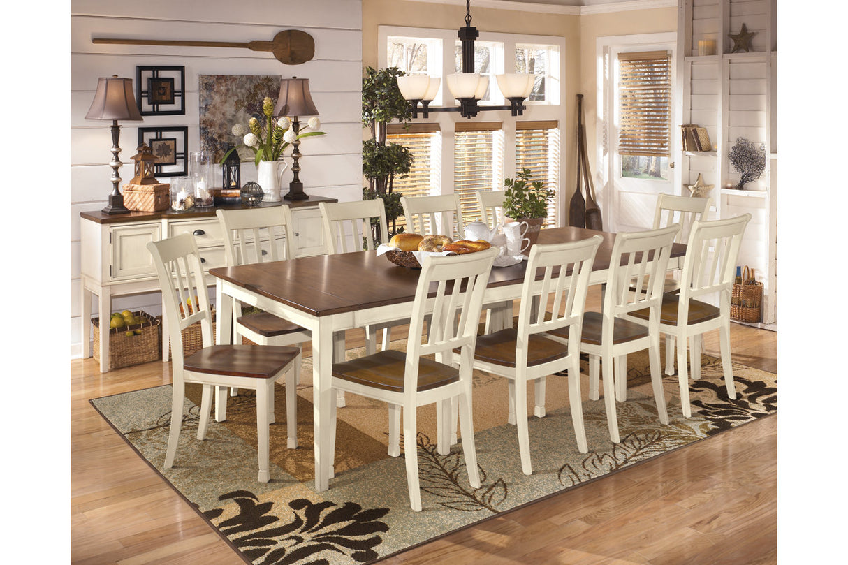 Whitesburg Brown/Cottage White Dining Chair, Set of 2