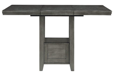 Hallanden Gray Counter Height Dining Extension Table from Ashley - Luna Furniture