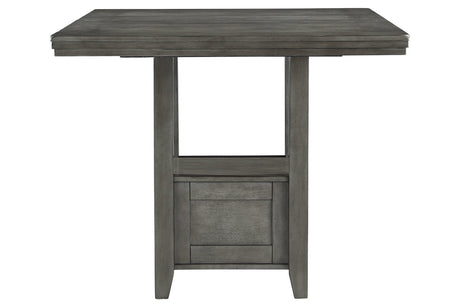 Hallanden Gray Counter Height Dining Extension Table from Ashley - Luna Furniture