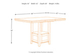Ralene Medium Brown Counter Height Dining Extension Table -  - Luna Furniture