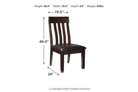 Haddigan Dark Brown Dining Chair, Set of 2 from Ashley - Luna Furniture
